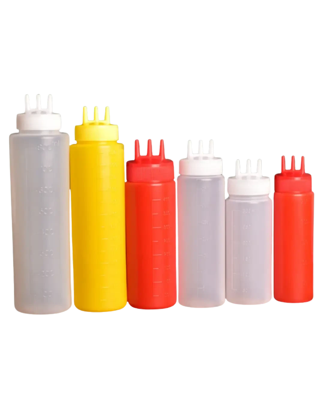 Botol Saus 3 Lubang 400ml Merah Kitchen Tools | Mutu SB3-400R - 4409