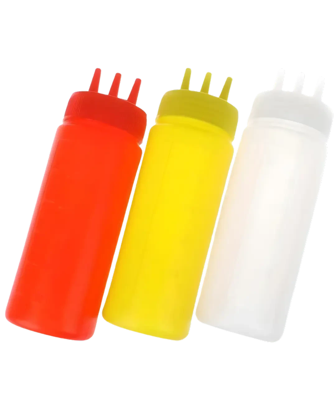 Dispenser Saus 3 Nozzle 650ml Merah Botol Plastik | Mutu SB3-650R - 4414