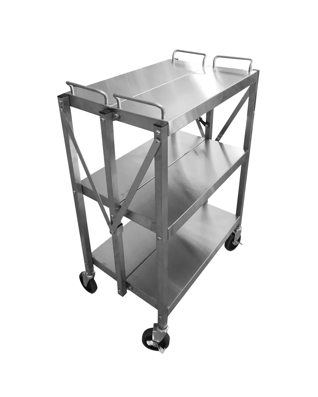 Folding Trolley Stainless Serbaguna Industri Horeca Gudang | Mutu FDT-3SL - 4854