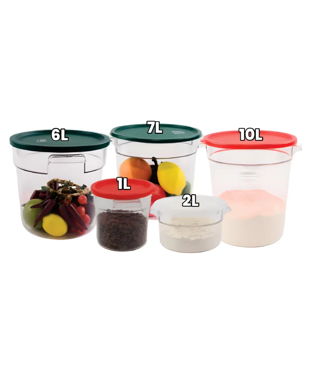 Food Container Bulat Transparan untuk Dapur Modern 10L | Mutu RFC-10PC - 3120