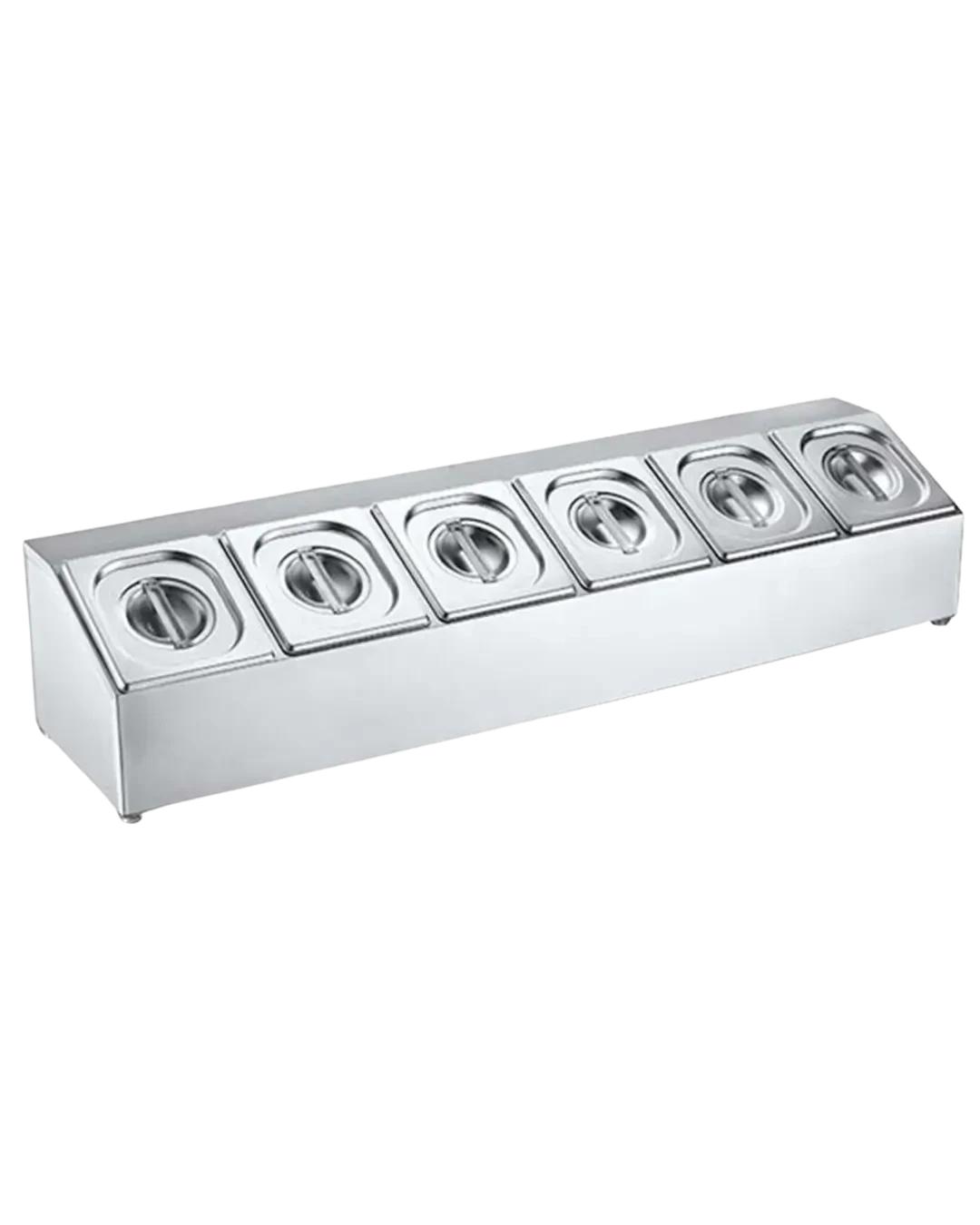 Kitchen Organizer Stainless 6 Kompartemen Food Pan Set Susun Bahan | Mutu CMD-6 - 4471