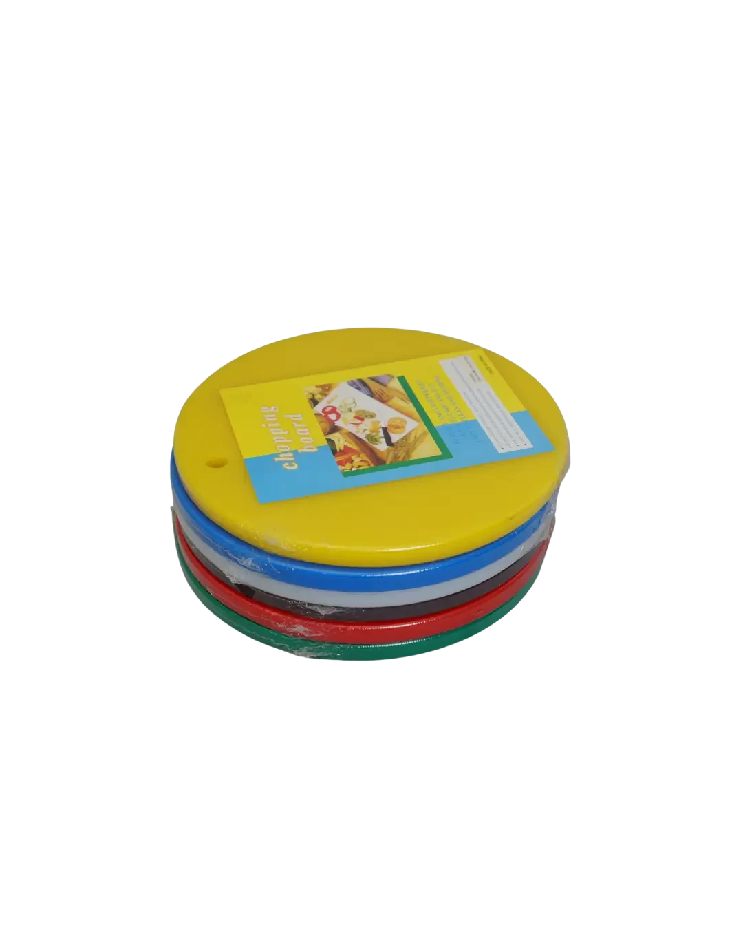 Plastic Round Chopping Board Kuning Kitchen Prep D35cm 2cm | Mutu PCB-R3520YL - 3496