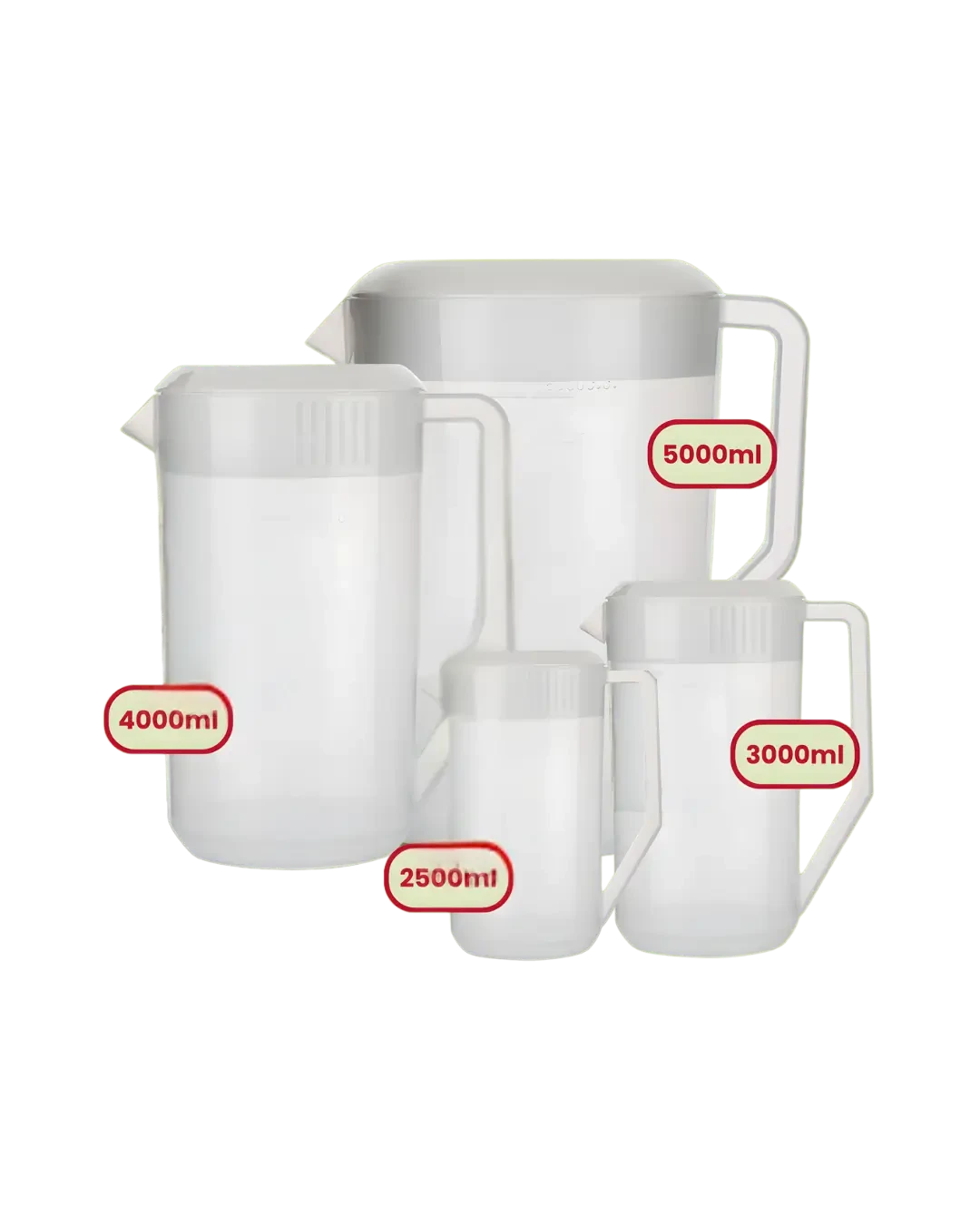 Plastic Water Kettle Teko Plastik Transparan Skala Ukur  2.5 Liter | Mutu PWK-2500ml - 3713