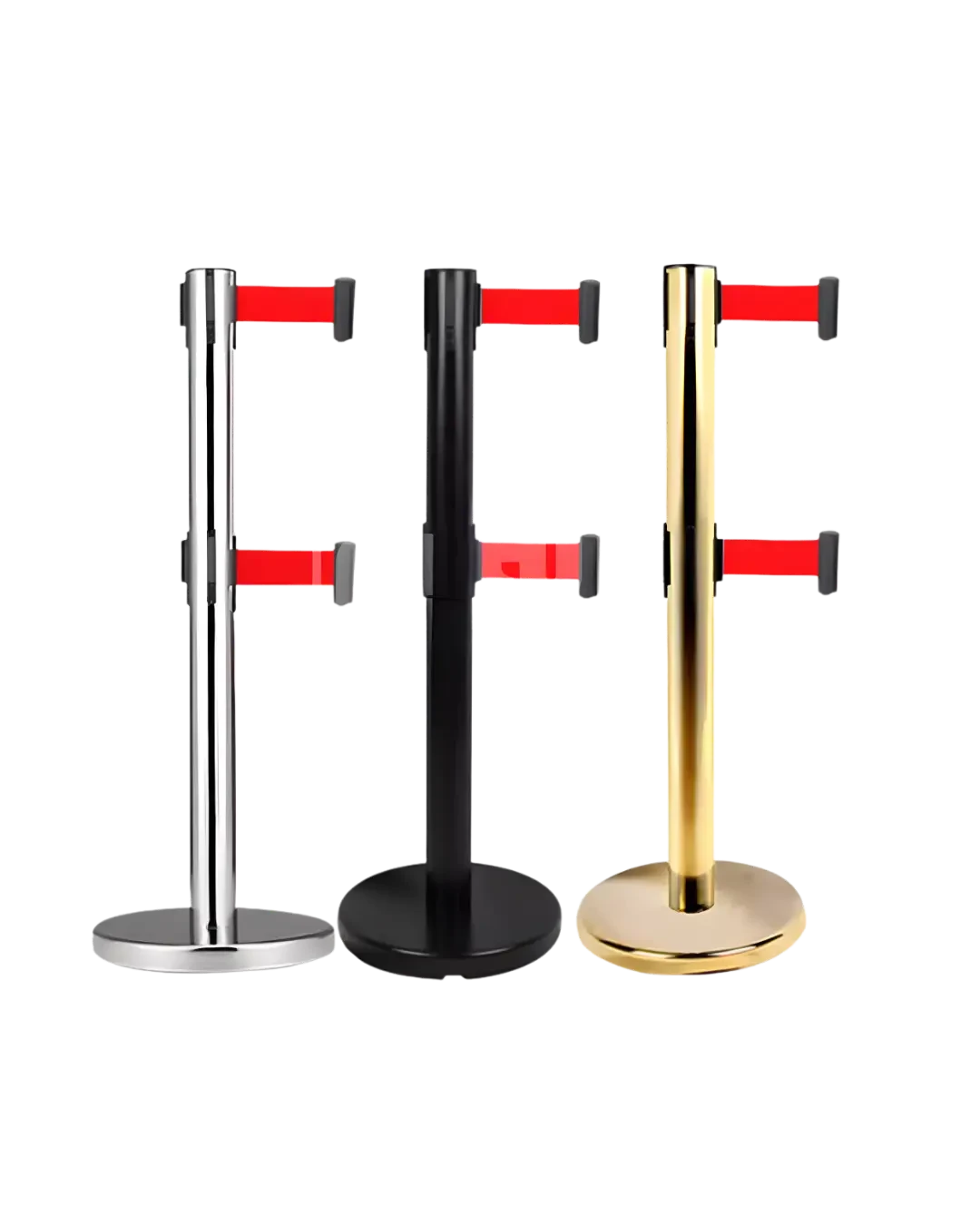 Queue Stand Stainless Black Tiang Antrian Pembatas Area Event Lobby | Mutu SQS-936AB - 3896