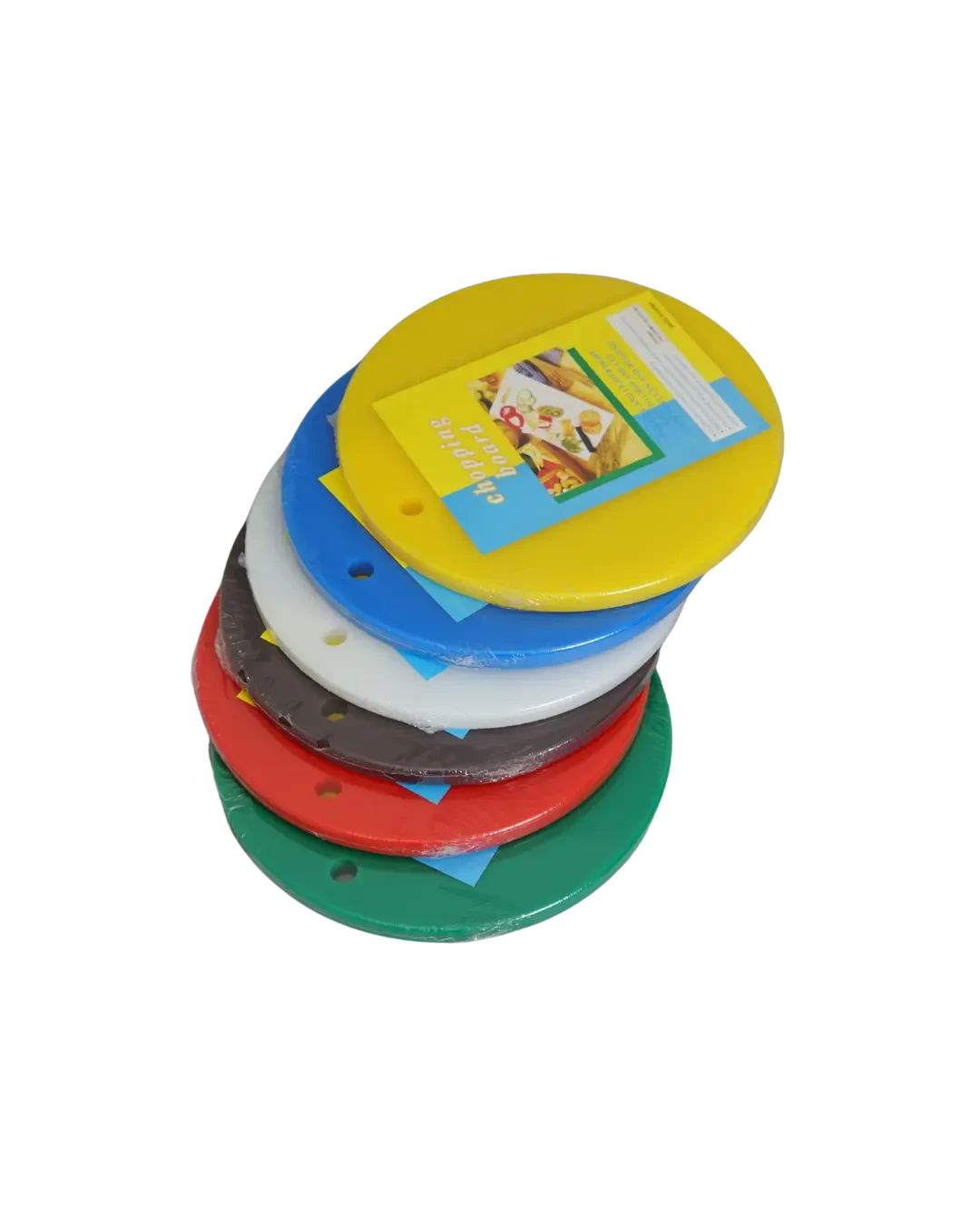 Round Plastic Cutting Board Merah D35cm 2cm Talenan Bulat Dapur | Mutu PCB-R3520RD - 3491