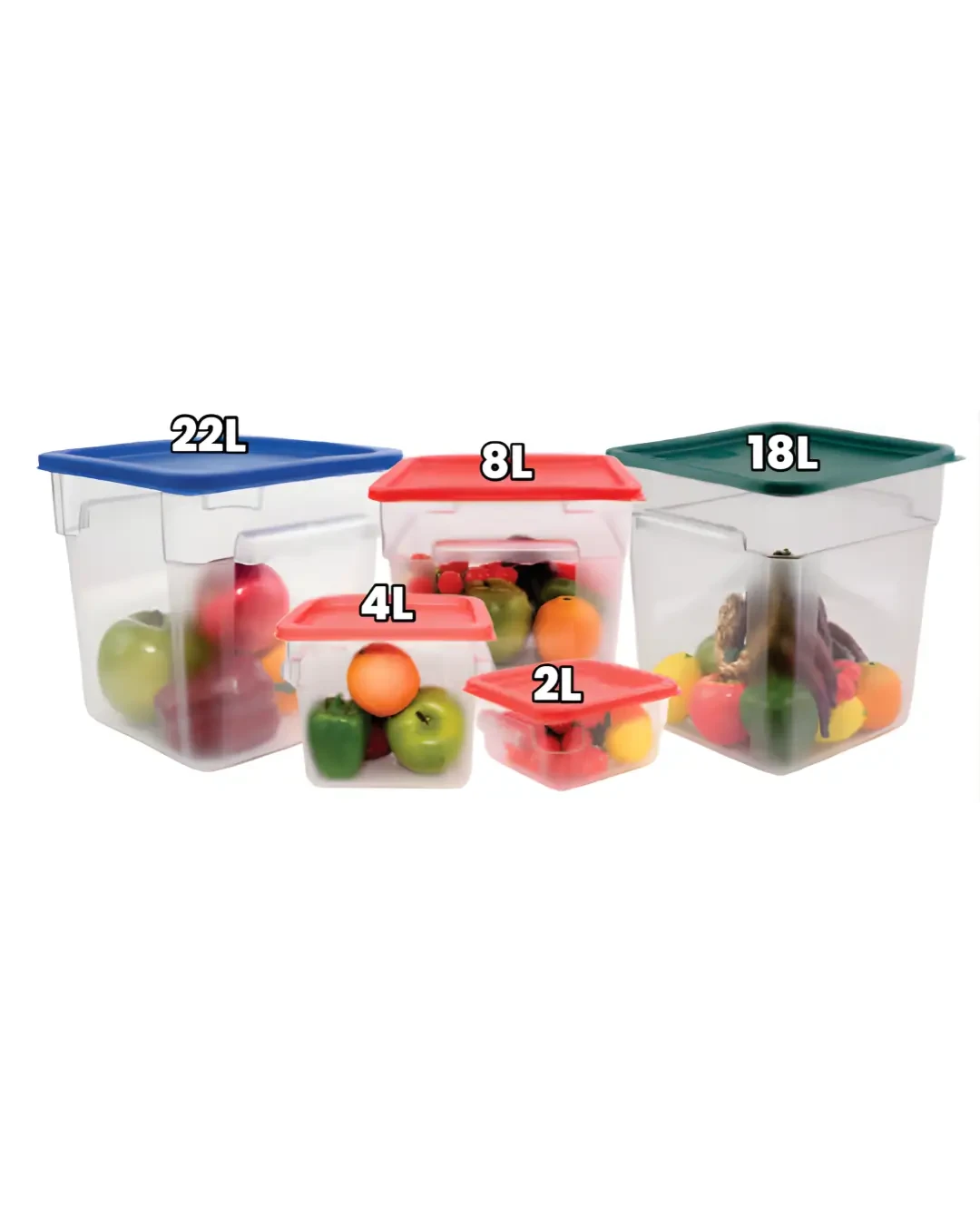 Square Food Containers Kapasitas Besar & Rapi 8L | Mutu SFC-8PC - 3093