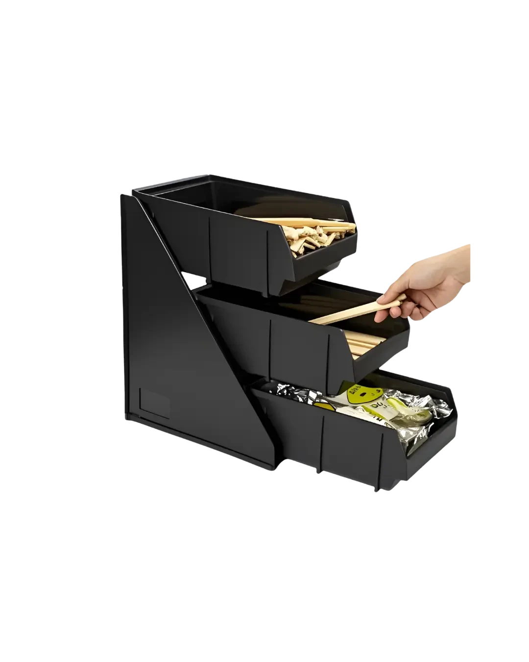 Tempat Cutlery 3 Slot untuk Meja Bar & Restoran | Mutu CHB-3H - 3231