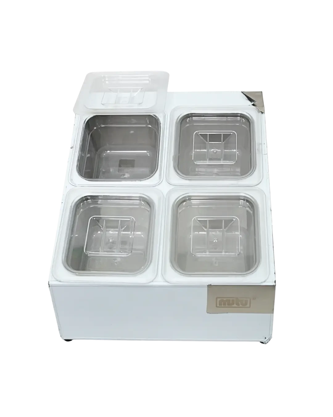 Topping Bar Stainless 4 Kompartemen Insert PC Set Display Saus | Mutu CMD-22PC - 5693