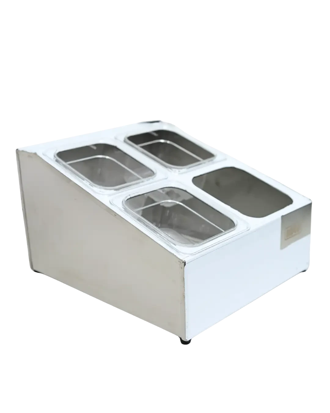 Topping Bar Stainless 4 Kompartemen Insert PC Set Display Saus | Mutu CMD-22PC - 5695