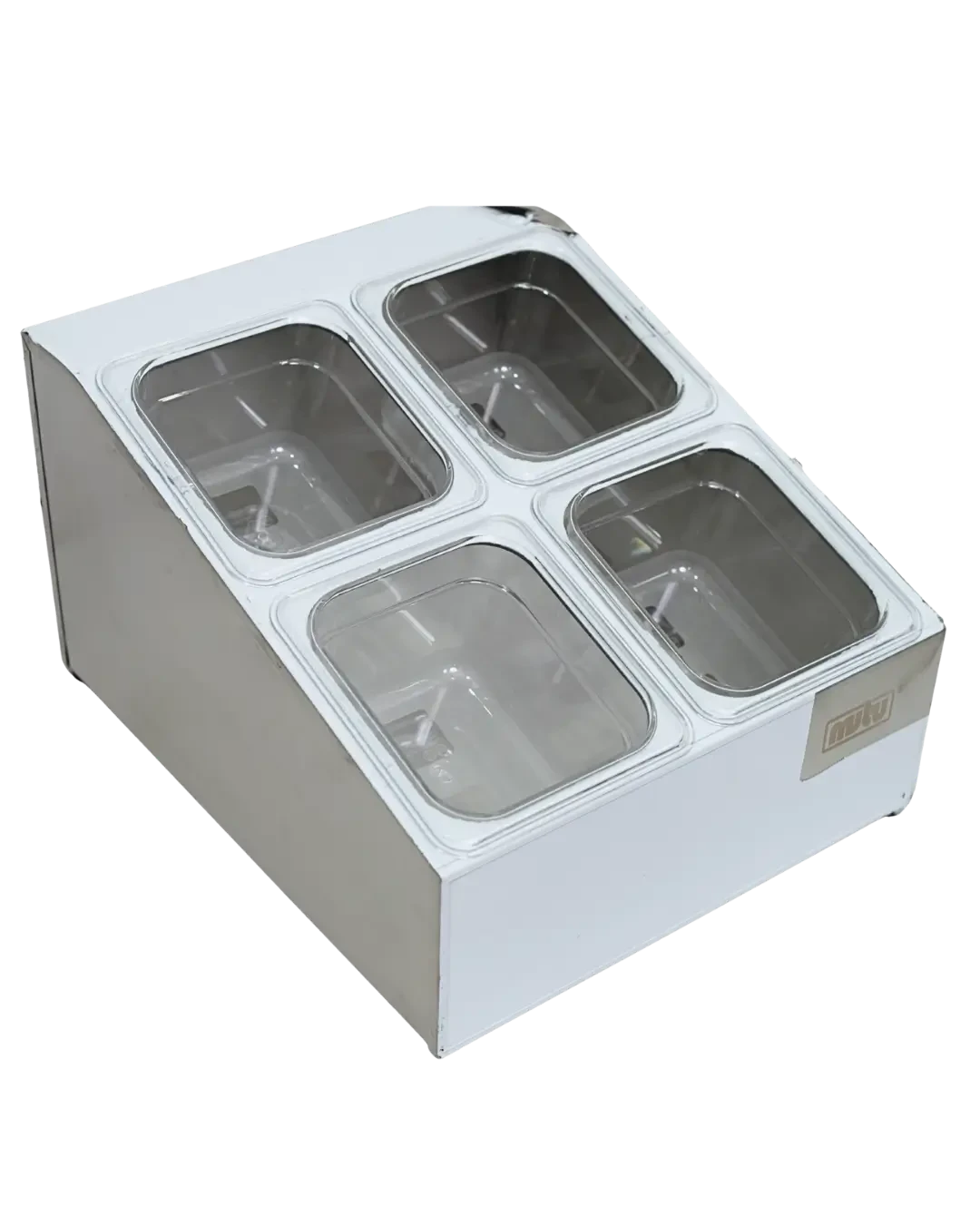 Topping Bar Stainless 4 Kompartemen Insert PC Set Display Saus | Mutu CMD-22PC - 5696
