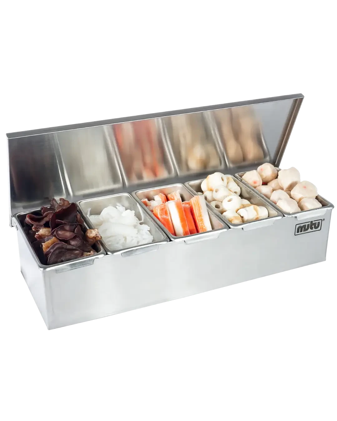 Topping Tray Stainless Meja Restoran Condiment Holder Tempat Bumbu | Mutu CMH-5S - 4515